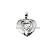 Кулон ювелирное украшение в виде сердца, подвески из стерлингового серебра в форме сердца, 17,5x17 мм, отверстие: 4x2 мм, продается ПК, ID: 29353