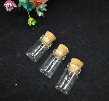 

20pcs/lot 10x18mm diy Clear Empty Wishing Bottles Vial Necklace Pendants Glass Hand-Blown Charm with cork Stopper Jars Container