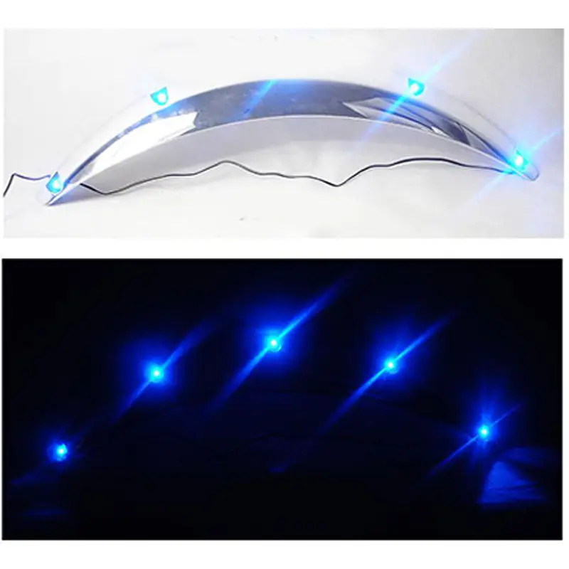 

2pcs 58cm Car SUV Fender Flares Arch Wheel Sticker Protector With Blue LED Light