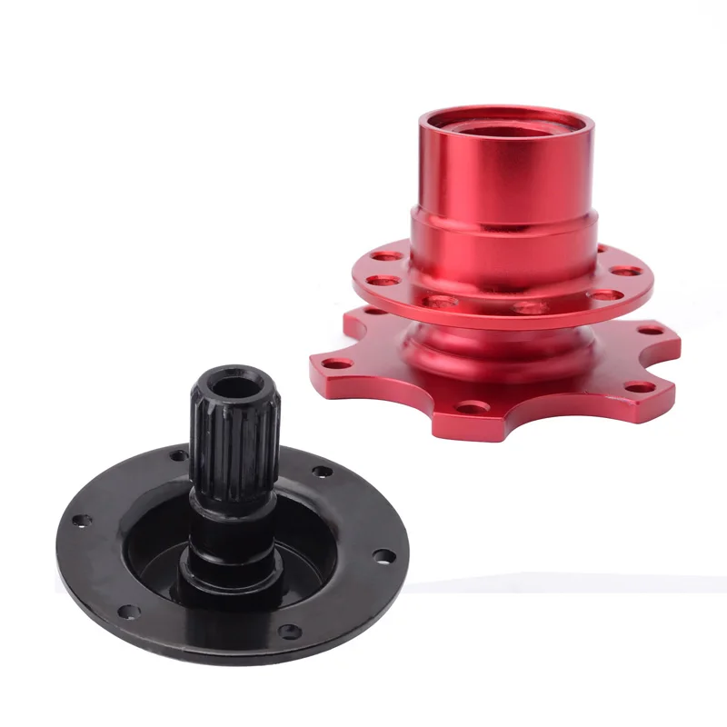 SPEEDWOW Universal volante Cubo de liberación rápida jefe Kit adaptador de cubo de rueda para cubo de volante de 6 orificios