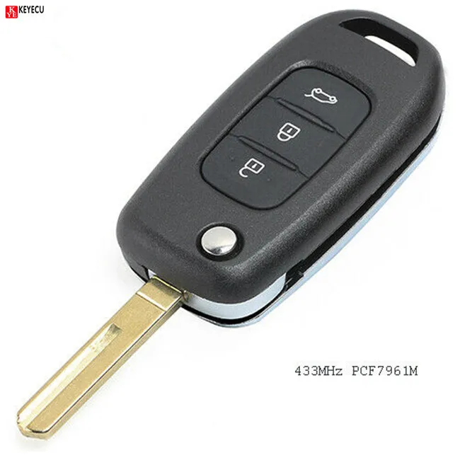 

Keyecu New Replacement Remote Key Fob 433MHz PCF7961M for Renault Kadjar Captur Megane 3 Symbol 2013 2014 2015 2016 2017