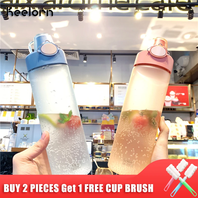 

Keelorn Creative Brief Portable Plastic Water Bottle Sports Large Capacity Frosted Male And Female Student Water Bottle
