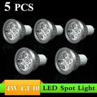 5 шт. Cree GU10 4w 4*1 Вт 110V/220V теплый белый/Белая светодиодная лампа свет прожектор для