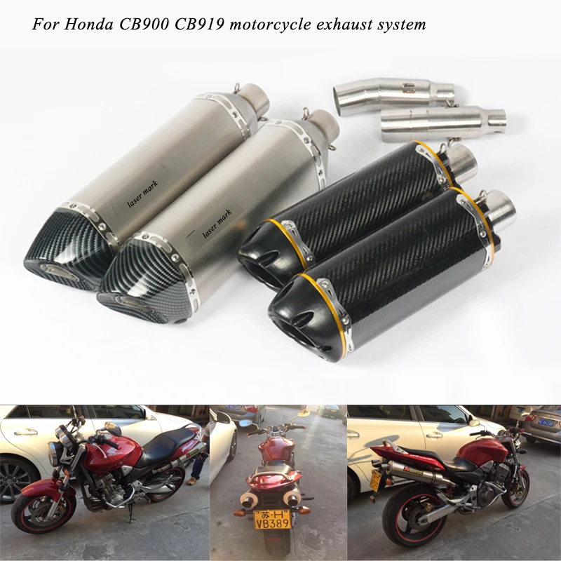 

51mm Exhaust Muffler Tube With DB Killer Modified Middle Connecting Pipe With Tail Silecner System Silp on for Honda CB900 CB919