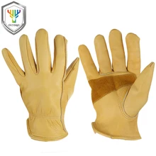 OZERO новые мужские рабочие перчатки сварочные рабочие перчатки из воловьей кожи защитные садовые мото износостойкие перчатки 0011