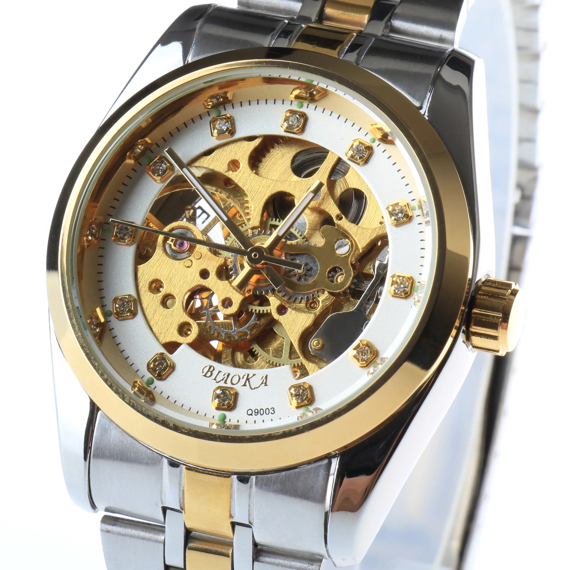 BIAOKA brand Luminous Clock Men Automatic Mechanical Watch Skeleton Military Relogio Male Montre men Casual Clock