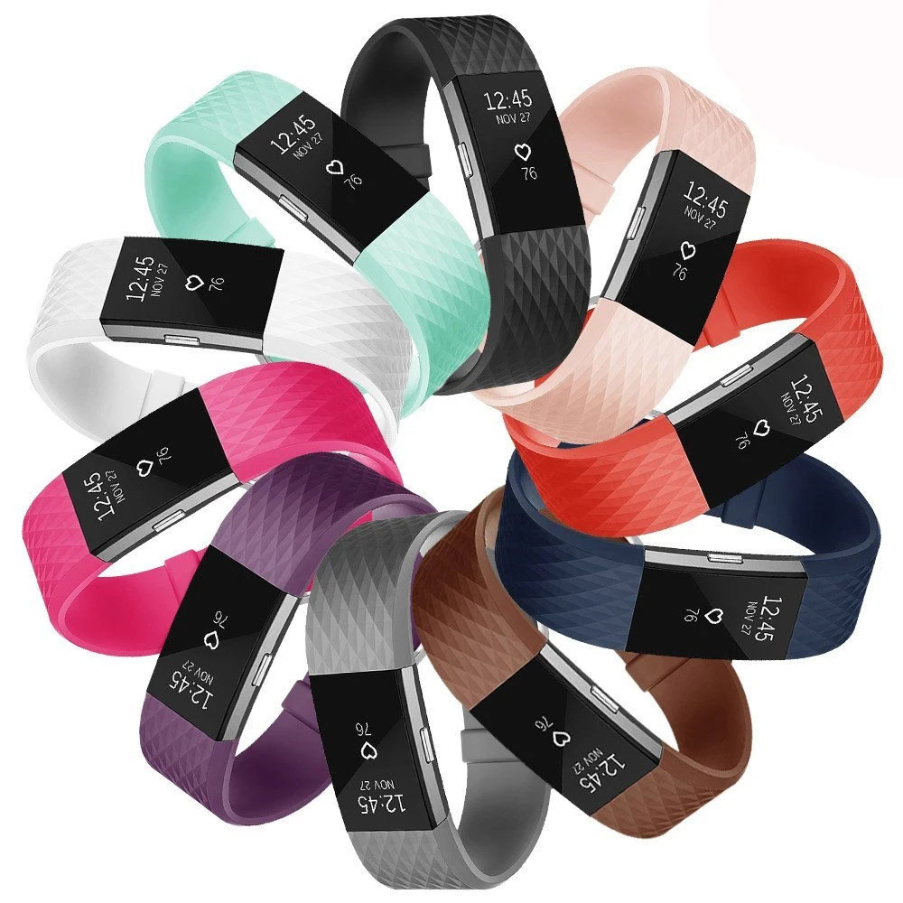 (C2Zuanwen) простые цвета для Fitbit Charge 2 ремешка/ленты силиконовый сменный ремешок charge