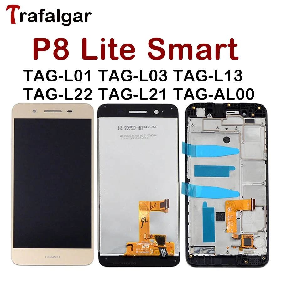 

Huawei P8 Lite Smart LCD Display Touch Screen Digitizer For Huawei P8 Lite Smart LCD With Frame GR3 TAG-L01 Screen Replacement