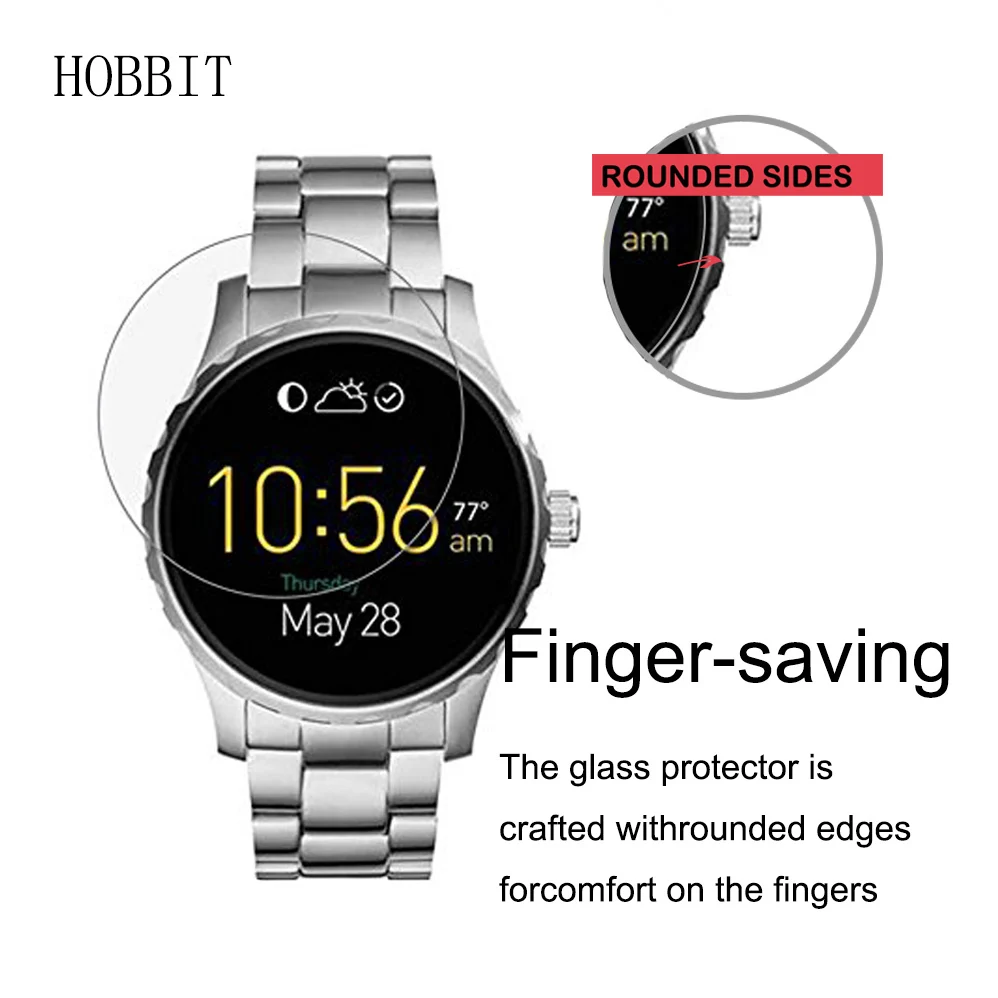 2 упаковки для Fossil Q Marshal 0 3 мм 2.5D 9H прозрачное закаленное стекло пленка Смарт часы