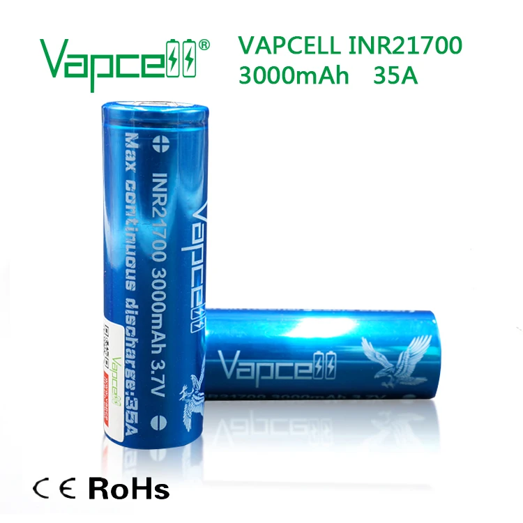 Vapcell 21700 аккумулятор 3000 мАч 35A литий ионная аккумуляторная батарея синего цвета с
