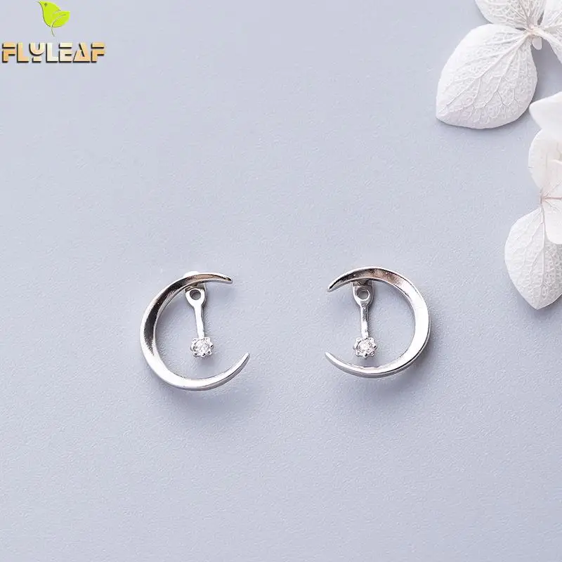 

Flyleaf Gold Star Month Zircon Stud Earrings For Women 100% 925 Sterling Silver Girl Gift Fashion Jewelry