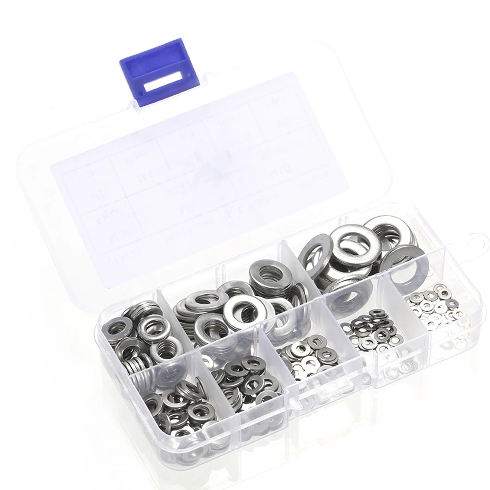 

Fasteners Washer Flat Washer Set DIN125-M2/M2.5/M-3/M-4/M5/M6/M-8/M-10 Stainless Steel 304 Flat Washer Set
