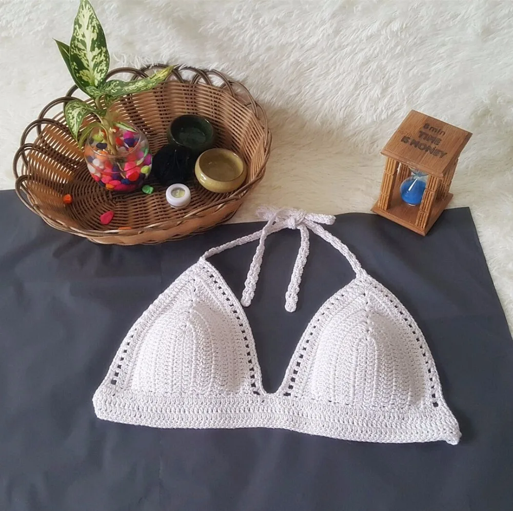 Europe and the United States in the summer 2017 ms bikini hollow out sexy underwear knitting beach two-piece swimsuit wholesale12