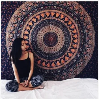 

New Indian Mandala Tapestry Home Decorative Wall Hanging Bohemia Beach Mat Bedspread Table Cloth 200x148CM