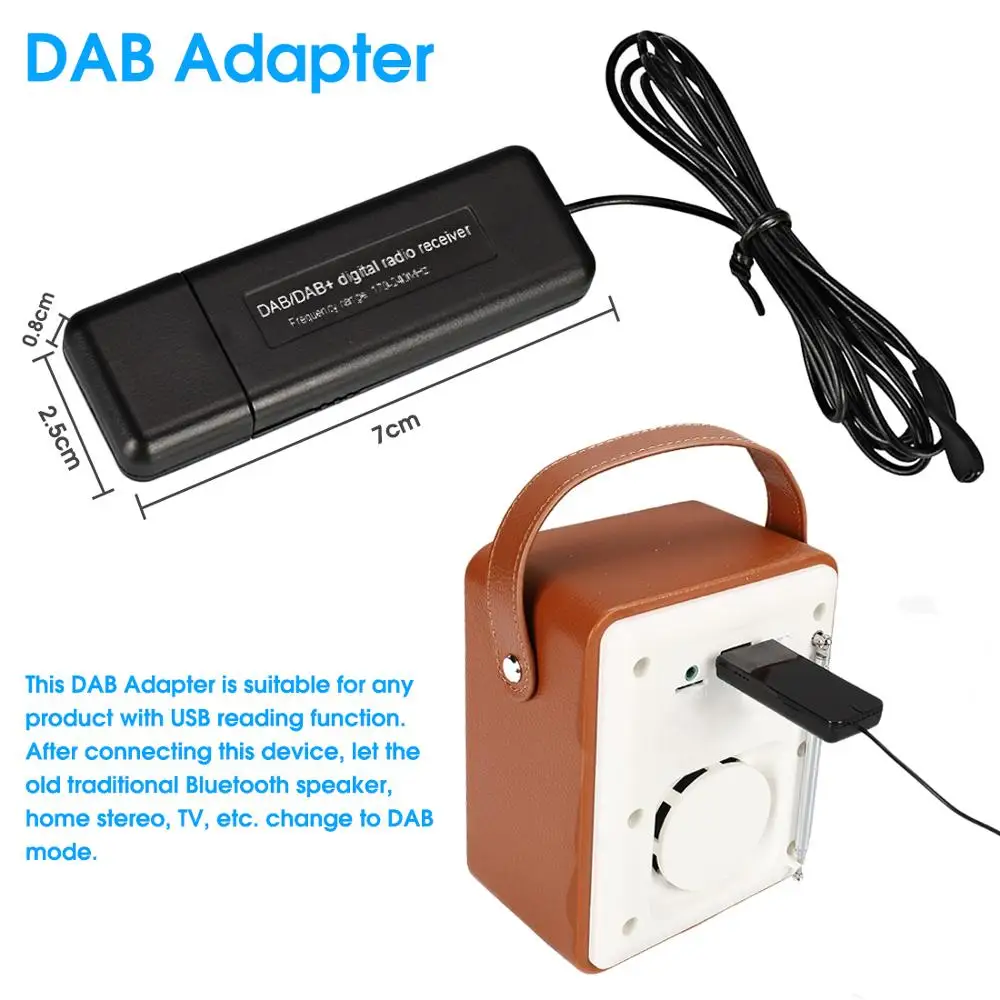 JINSERTA Мини Автомобильный цифровой радиоприемник антенна DAB/DAB + цифровое радио для
