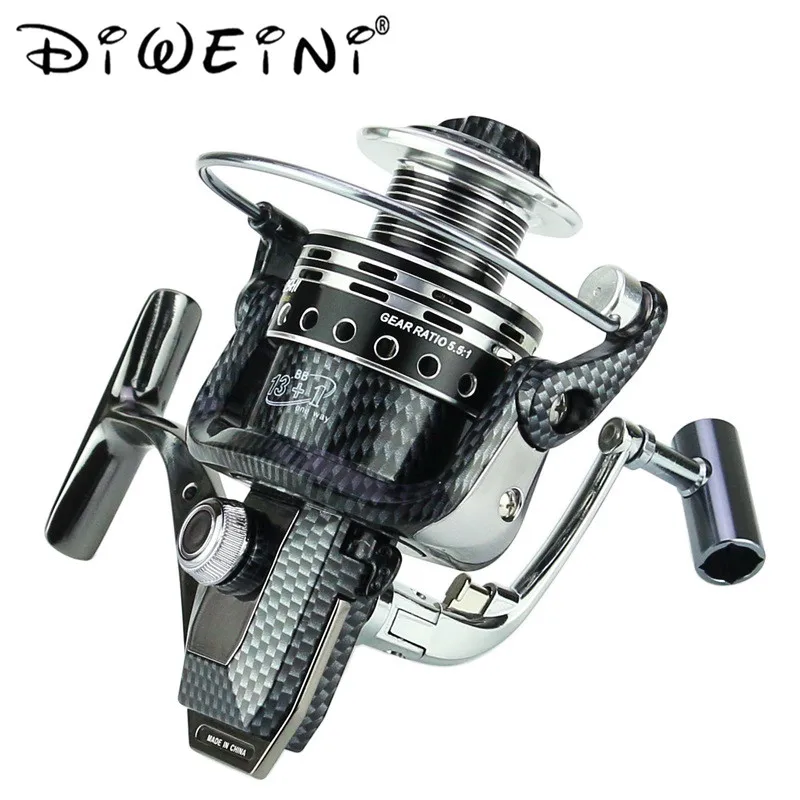 

2019 New 12+1BB 5.5:1 Seamless Metal Spinning Fishing Reel Carp Bass Sea Fishing Wheel Fishing Tackle BA1000-7000