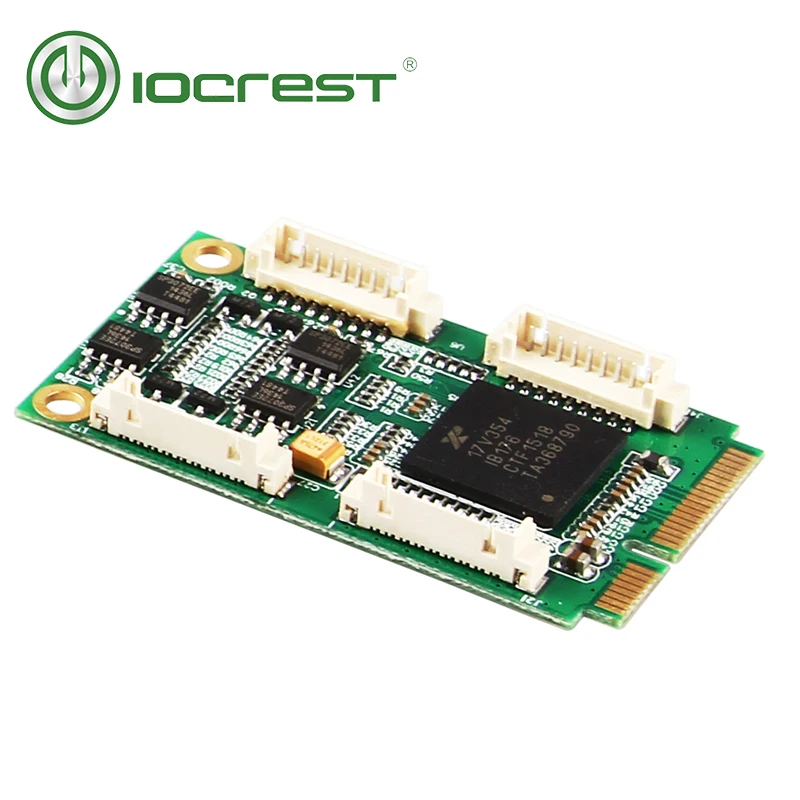 Mini Pcie Portas Rs422 Rs485 Db9 com Meio Tamanho Mini Pci Express Porta Serial Industrial i o Controlador Cartão Exar 17v354 Chip - Imagem 3