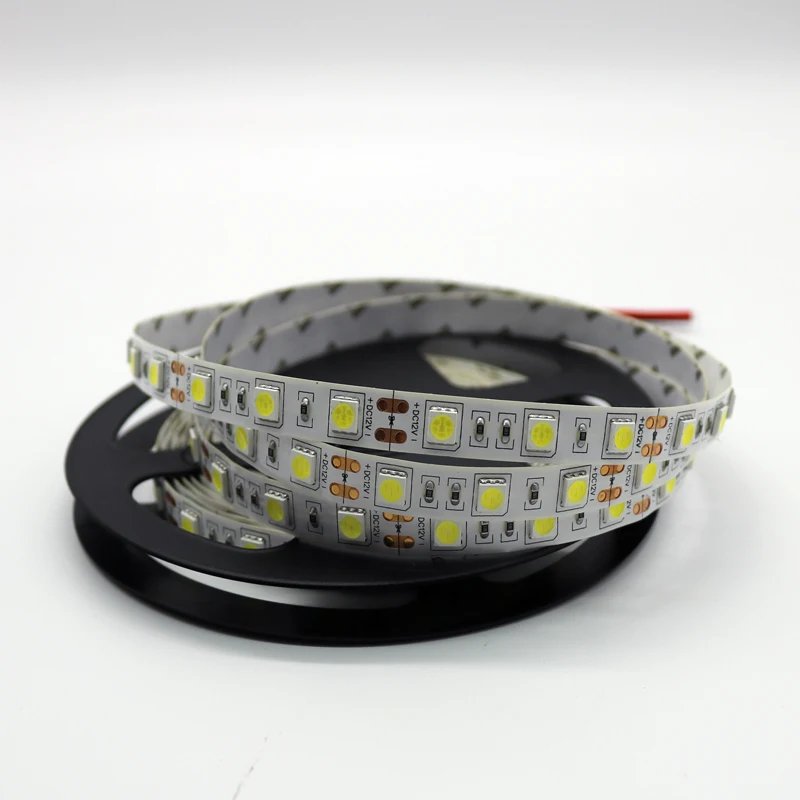 DC 12 в 1/2/3/4/5 м 5050 SMD RGB Светодиодные ленты света Водонепроницаемый гибкая светодиодная лента полосы света 60 светодиодный s/M Тира декоративный светильник для дома автомобильная лампа