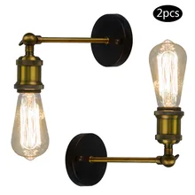 2 шт E27 Ретро Винтаж Железный настенный светильник 40 Вт антикварная лампа фары Винтаж Лофт Регулируемый промышленный металлический настенный