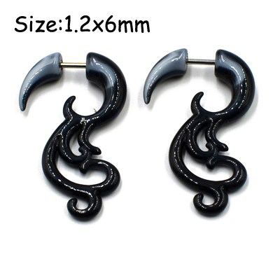 Pieces Heteromorphism Shape Gauge Ear Plug Double Color Acrylic Flesh Earring Wing Heart Spiral Shape Body Piercing Jewelry16g