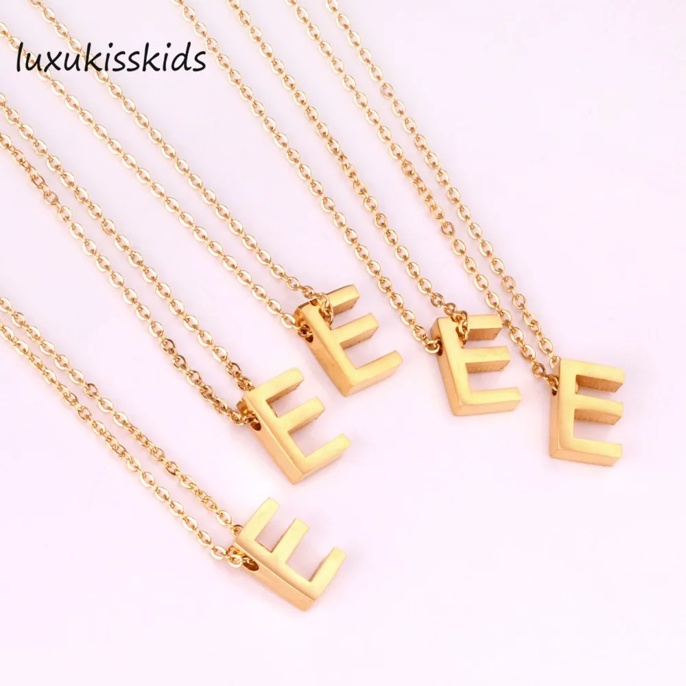 

LUXUKISSKIDS Alphabet Initial necklace gold letter necklace initials name necklaces pendant for women girls .best birthday gift