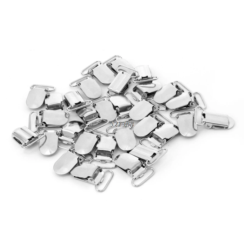 30Pcs Metal Pacifier Clips For Cute Baby Infant Soother Clasps Funny Accessories