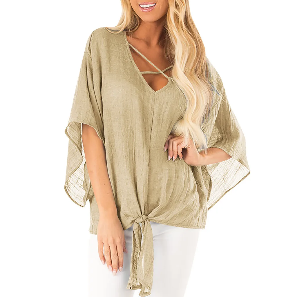 

JAYCOSIN Women's Casual Shirt Summer Short Sleeve Bat Sleeve Cover Up T-Shirt Tops fashion female plus size xxl Apr30 2019