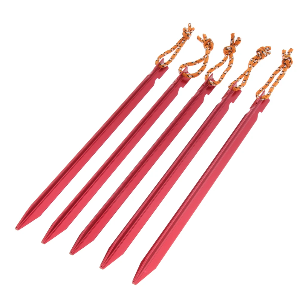5Pcs Ultralight Triangle Tent Stakes Ground Nails Camping Hiking Tent Pegs