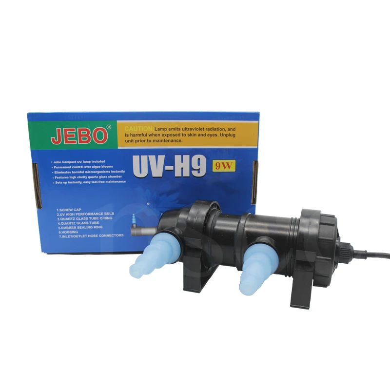 

JEBO UV-H9 9W Fish pond ecological filtration system accessories.Ultraviolet sterilizing water purifier,Filter fittings