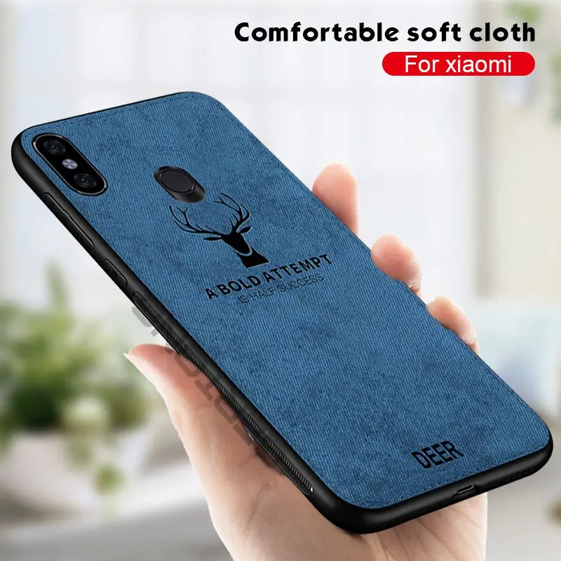 

Case For Xiaomi mi8 mi a2 Lite max3 A1 5X 6X POCO F1 Soft Cloth Back Cases Cover Redmi 5A 6A 5 Plus Note 5 6 Pro Shockproof Capa