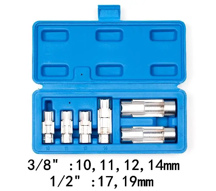 Шестигранное отверстие трубки гаечный ключ 10,11, 12,14, 17,19, 21 мм открытый конец ключ под конусную гайку набор