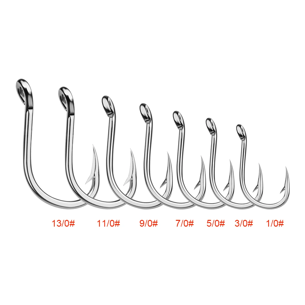 10 шт (1/0 #3/0 #5/0 #) 5 шт. (7/0 #9/0 #11/0 #13/0 Нержавеющая сталь морская Мормышка рыболовный