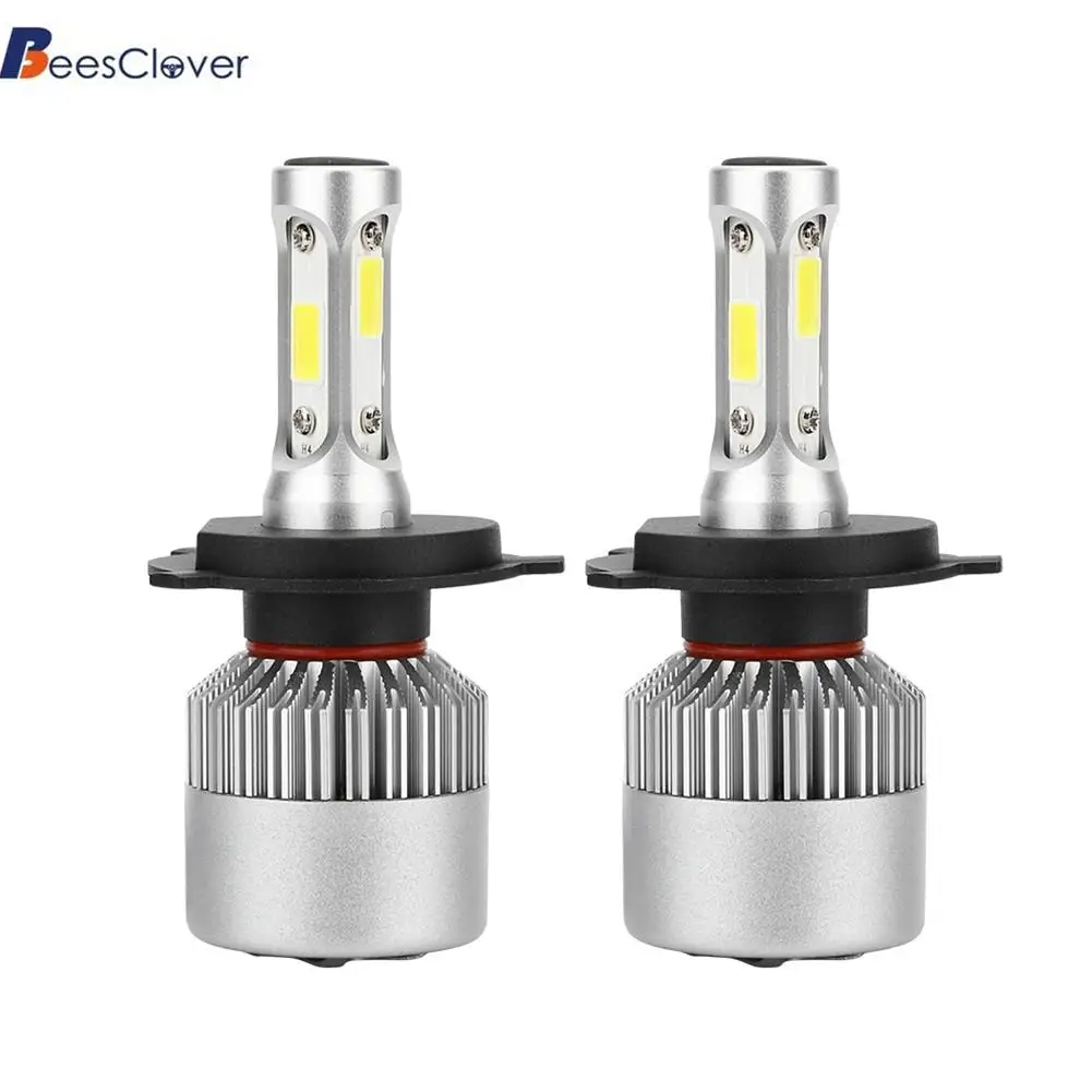 

Adeeing 1 Pair H4 S2 LED Headlight Kit 4000LM/Bulb 6500K Low Beam Fog Bulb HID White Engineeringbeam patterndesign bright r18