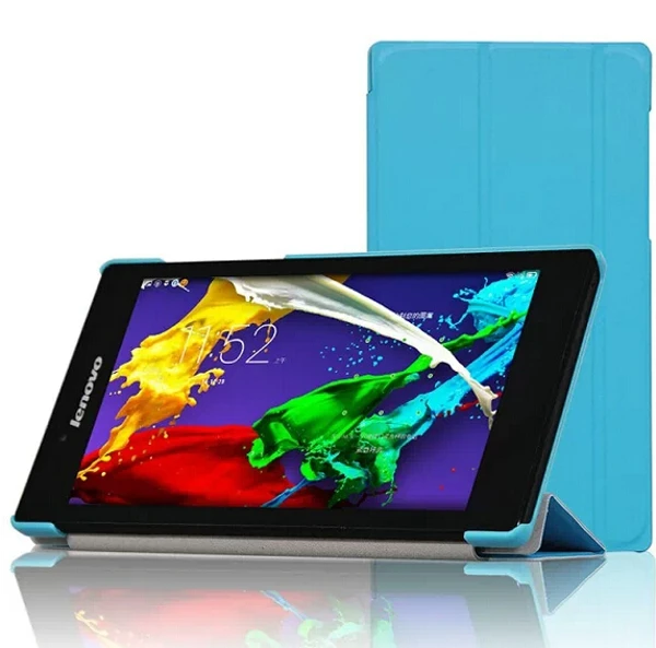 

3-Folder Ultra Thin Slim Sleeve Folio Stand Leather Case Cover For Lenovo Tab 2 Tab2 A7-30TC A7-30HC A7-30GC A7-30DC A7-30 7"