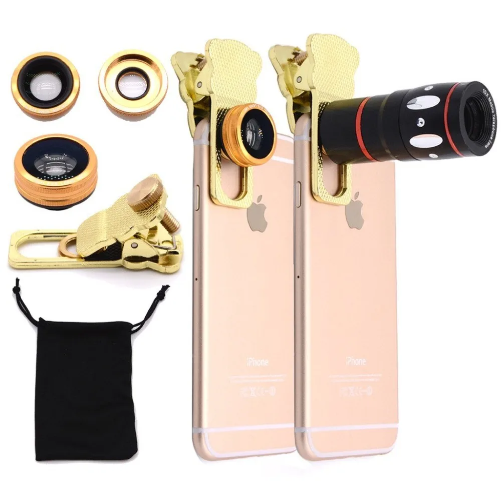 imágenes para 4 en 1 lente de la cámara kit Ojo de Pez + Gran angular + Macro + 10x lente Del Telescopio lente pinza universal para iPhone HTC android ios CL-3-LX imágenes para 4 en 1 lente de la cámara kit Ojo de Pez + Gran angular + Macro + 10x lente Del Telescopio lente pinza universal para iPhone HTC android ios CL-3-LX