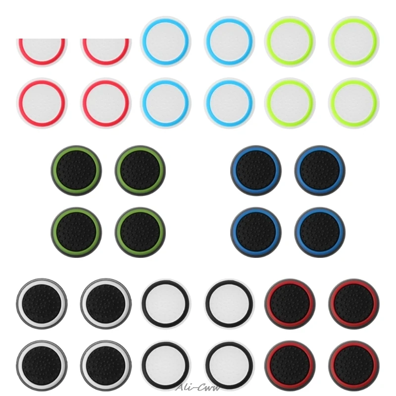 

1 Set/4 Pcs Silicone Thumb Stick Grip Joystick Cap Protect Cover For PS4/PS3/PS2 Xbox Controller Joystick Cap Button Cover