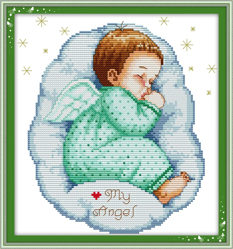 Asleep Angel Baby Counted Cross Stitch 11ct Printed 14ct Cross Stitch Diy Chinese Cotton Cross Stitch Kit Embroidery Needlework Cross Stitch 11ct Counted Cross Stitchcross Stitch Aliexpress