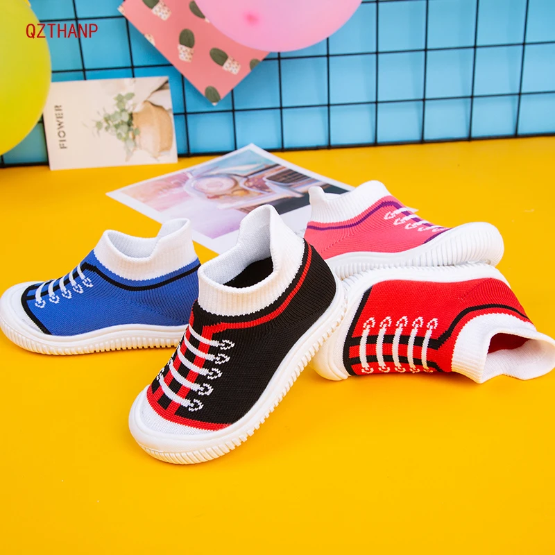 

Autumn 2018 Children Casual Mesh Sneakers Fashion Light Breathable Sock Kids Shoes Krasovki Slip-on Zapatillas Tennis Masculino