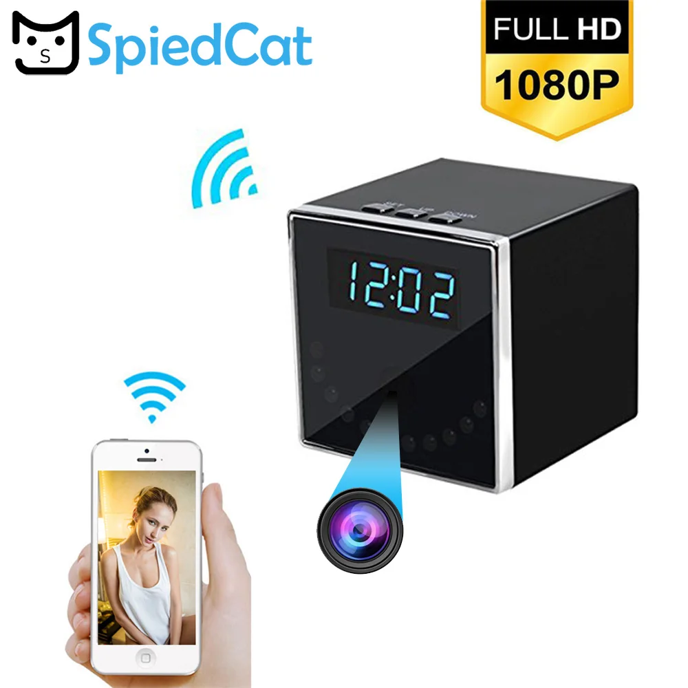 HD 1080 P Беспроводной Часы с поддержкой wifi и камерой AP/P2P IP Мини камкордер IR для