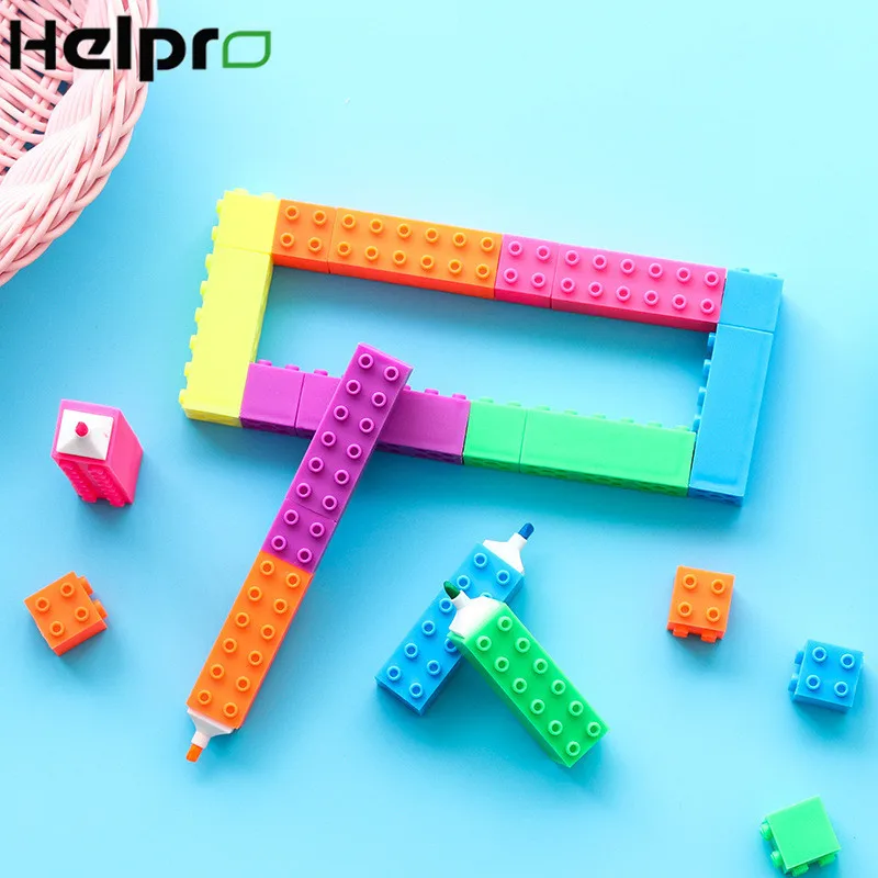 Helpro ребенка граффити строительные блоки для нанесения хайлайтера квадратный