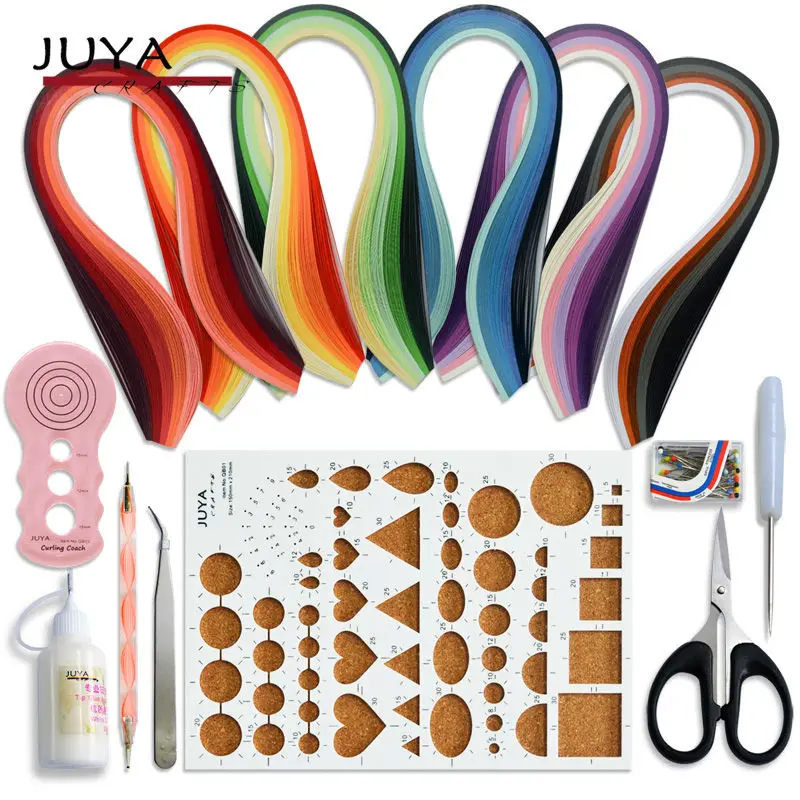 

Juya Paper Quilling Kits with 30 Colors 600 Strips Paper and 8 Tools