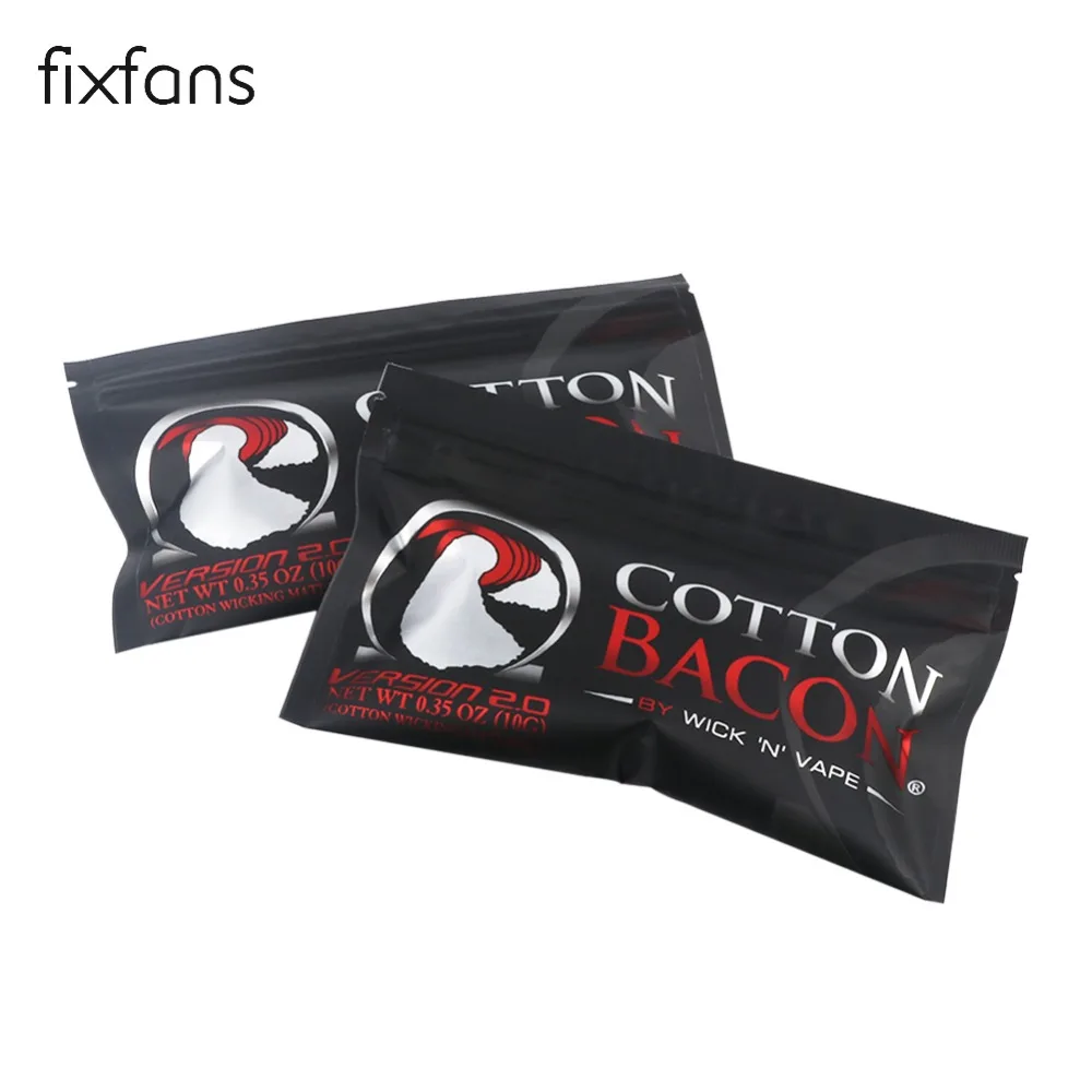 

2Bags Organic Bacon Cotton for Electronic Cigarette RDA RBA Atomizer Tank DIY Tool Heating Coil Wire Vape Cotton