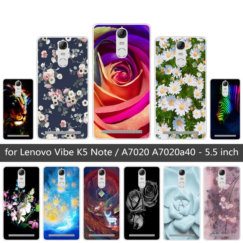 

Soft TPU Cover for Lenovo Vibe K5 Note Phone Cases for Lenovo K5 Note A7020 A7020a40 Clear Silicone Colored Back Cover Bag
