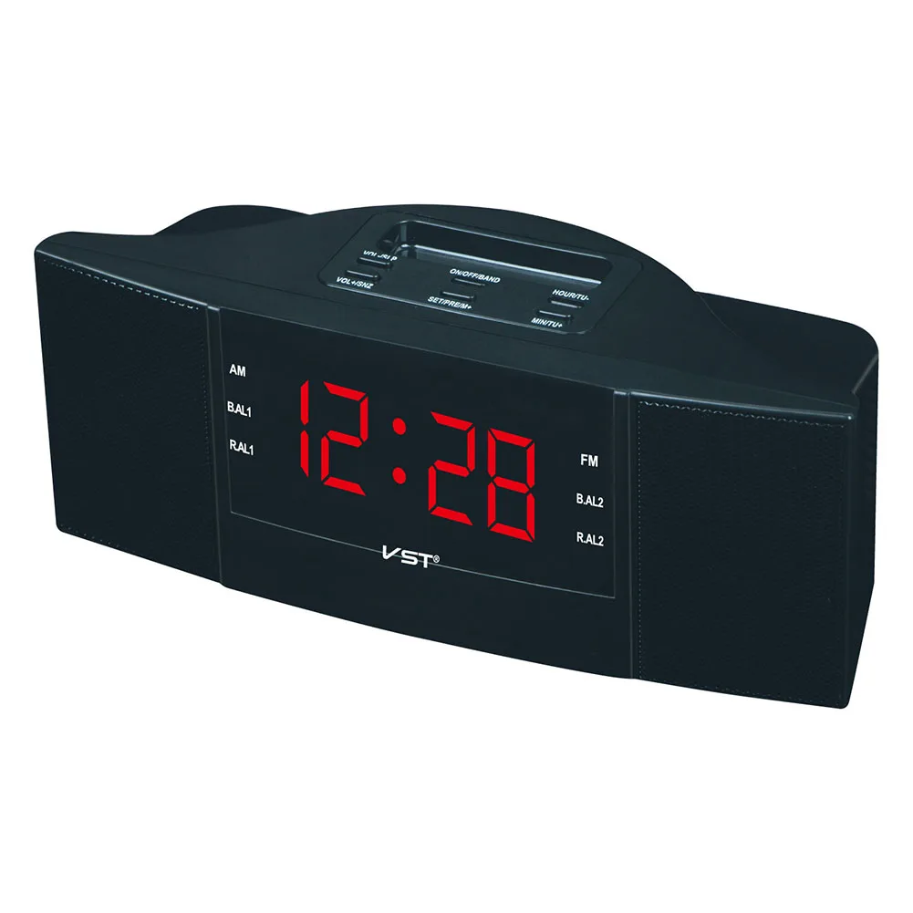Изысканный двухдиапазонный будильник часы для мониторинга сна AM/FM радио со светодиодный дисплей европейская вилка