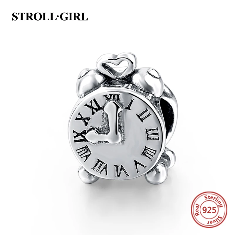 925 Sterling Silver Rome Digital Clock Charm Bead Fit Original pandora