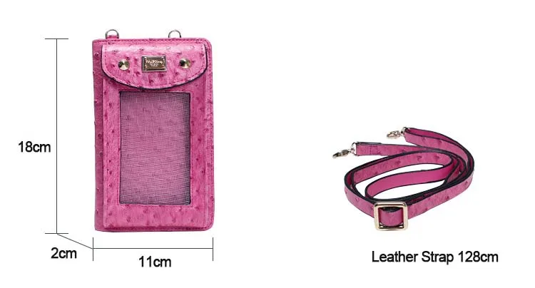 Саудовская Аравия, женский кожаный клатч с узором страуса, вечерние сумки на цепочке, модная дамская сумочка для телефона, кошелек