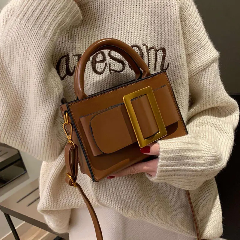 

Handbag Female 2019 New retro simple texture small package Korean version of the air single shoulder oblique satchel