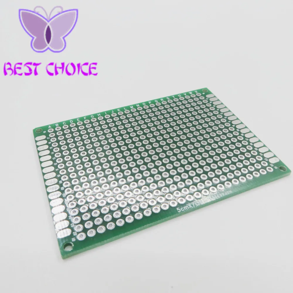 

10PCS Double Side Prototype PCB nned Universal Breadboard 5x7 cm 50mmx70mm