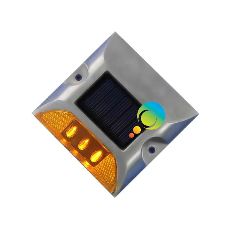 High quality aluminum 3M reflector yellow LED one side solar panel road