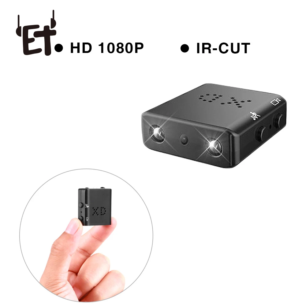 

ET XD Full HD 1080P Mini Camera Loop Video Motion Detection Micro Cam Smallest IR-CUT Night Vision Camcorder DV Camera Newest